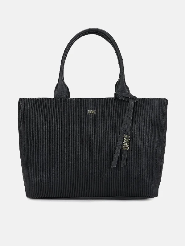 Dkny Women Black Textured Handheld Bag