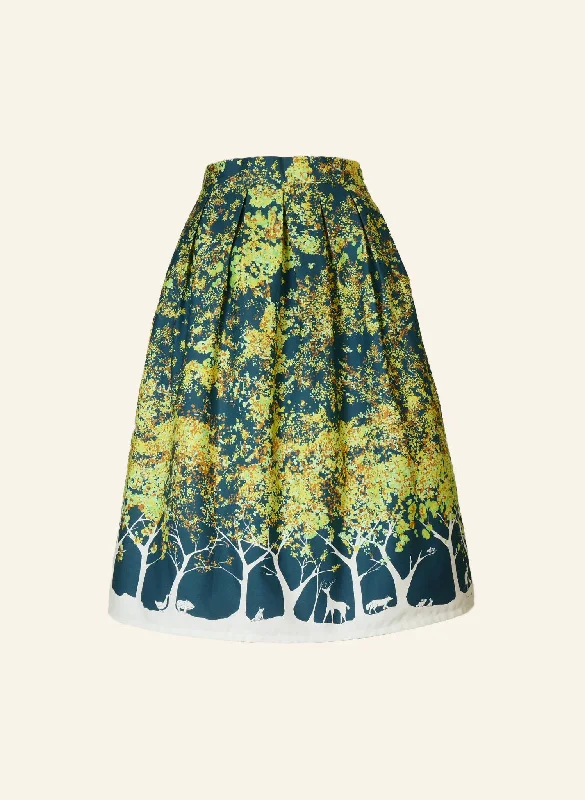 Ada - Navy Forest Skirt