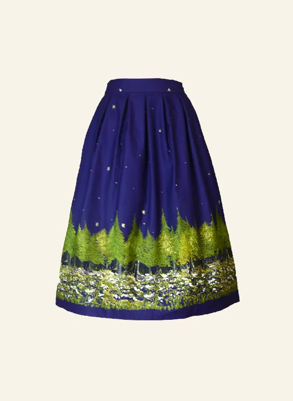 Ada Skirt - Navy Woodland