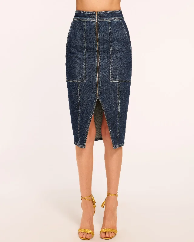 Marietta High-Waisted Denim Skirt