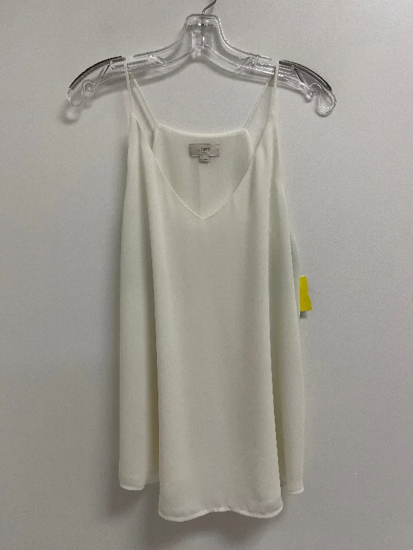 Top Sleeveless By Loft In Cream, Size: L