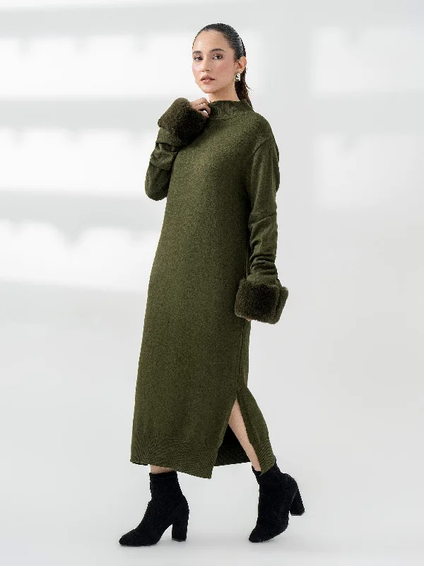 Dyed Woolen Dress