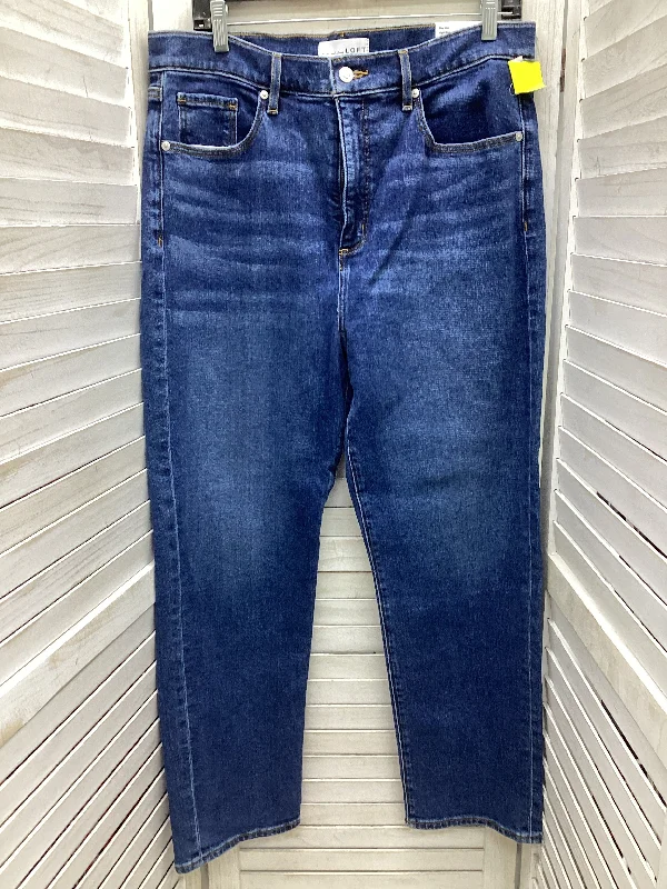 Jeans Boyfriend By Loft In Blue Denim, Size: 12