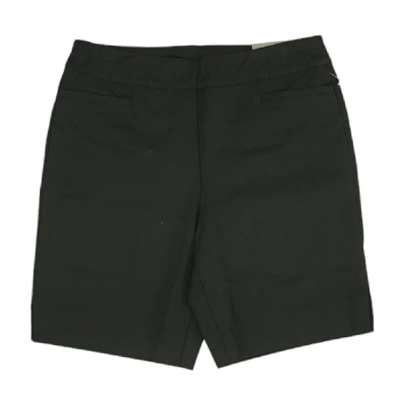 Black Solid Chino Shorts