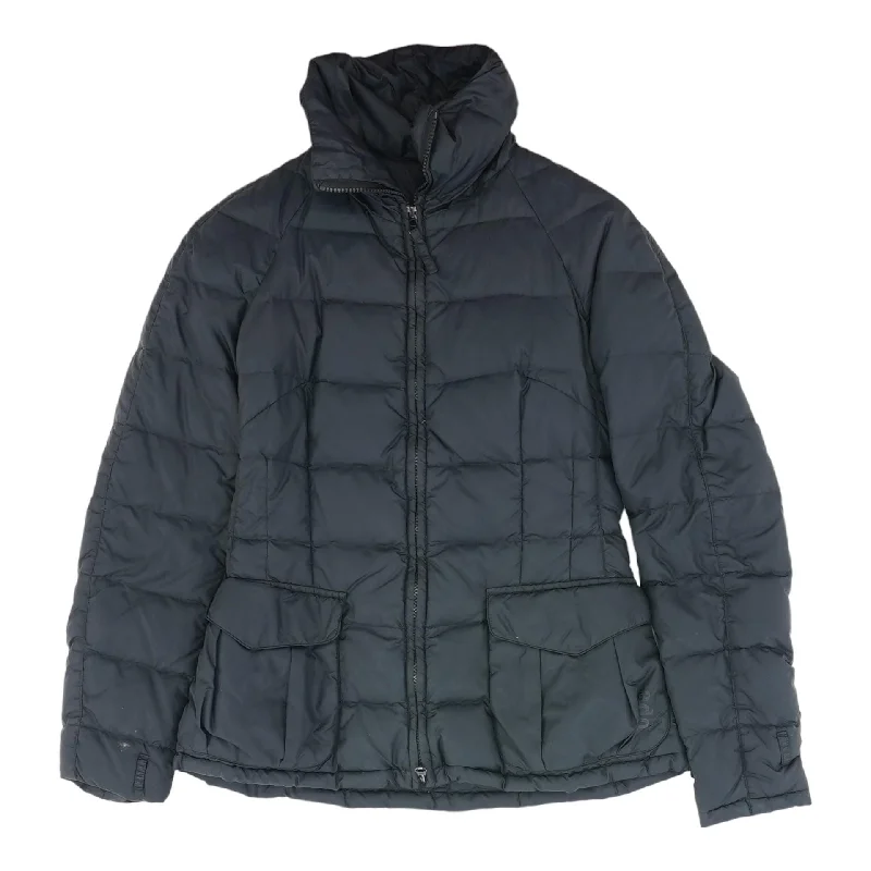 Black Solid Puffer Jacket