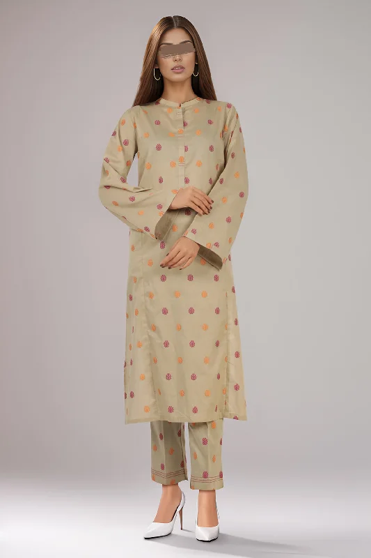 Cotton Jacquard Stitched 2 Piece (Shirt/Trouser)