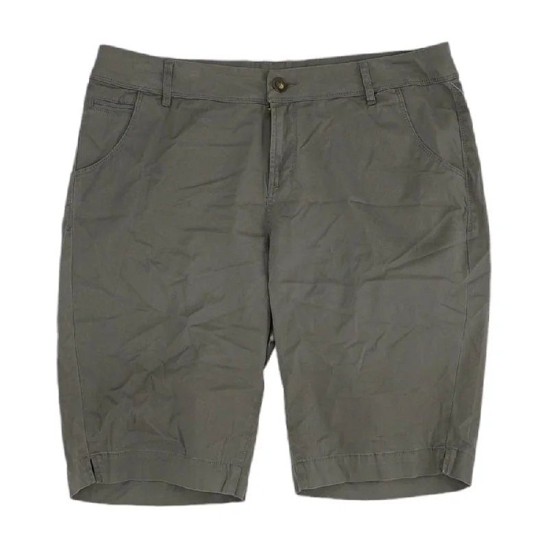 Gray Solid Chino Shorts