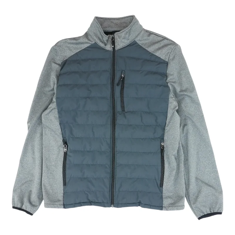 Gray Solid Puffer Jacket