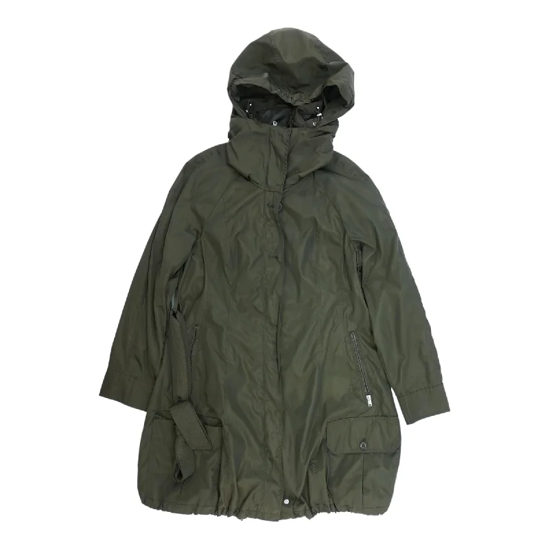 Green Solid Rain Jacket