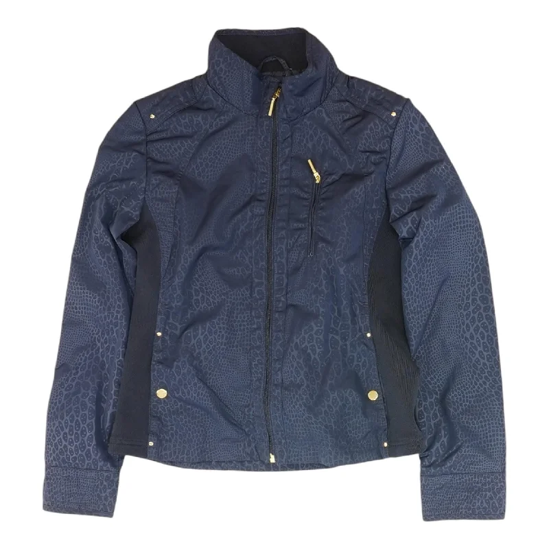 Navy Animal Print Lightweight Jacket