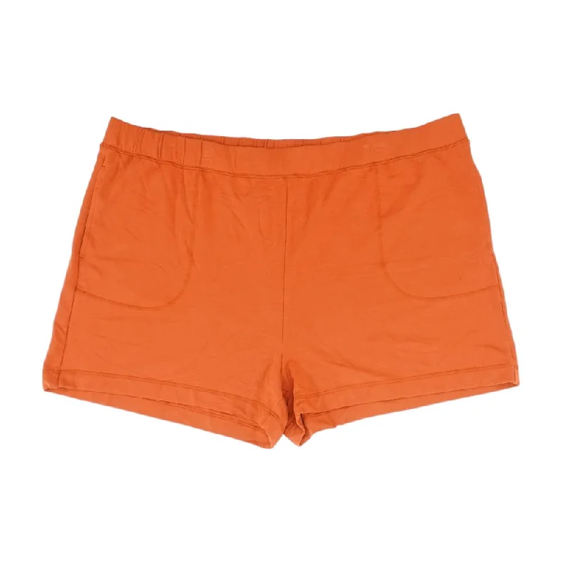 Orange Solid Active Shorts