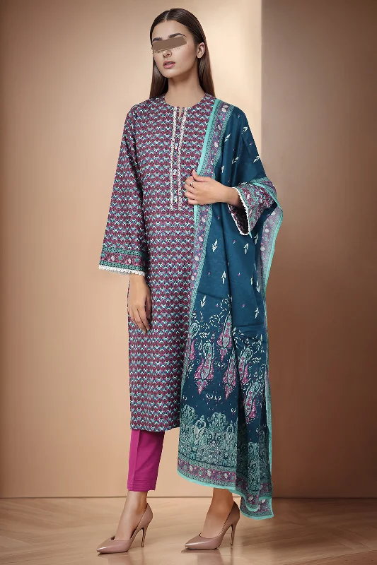 Printed Lawn Stitched 3 Piece