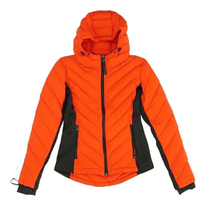 Red Solid Puffer Jacket