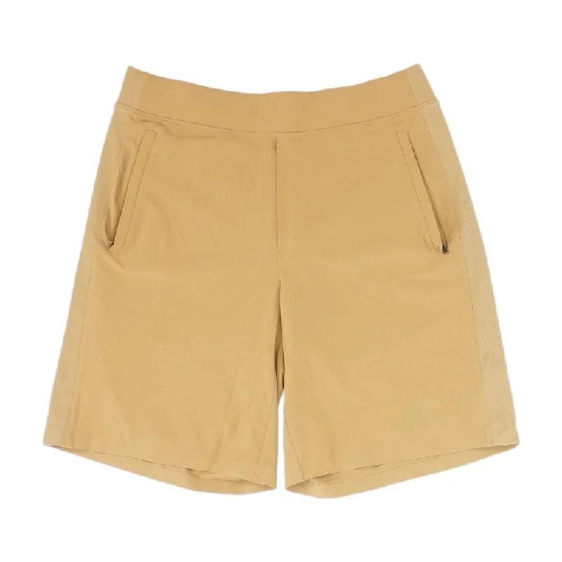 Tan Solid Active Shorts