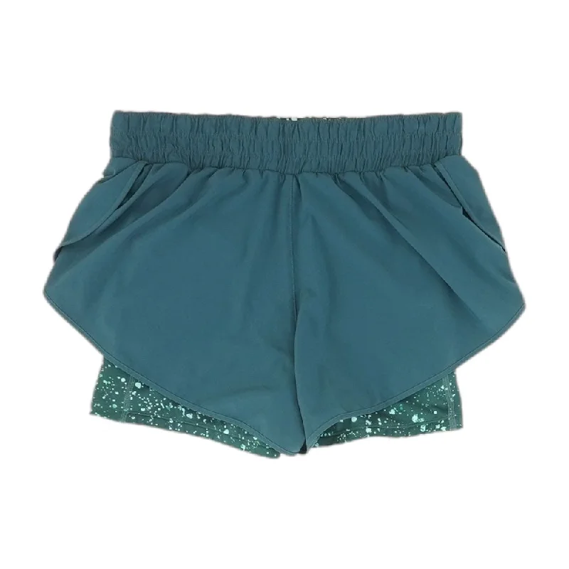 Teal Solid Active Shorts