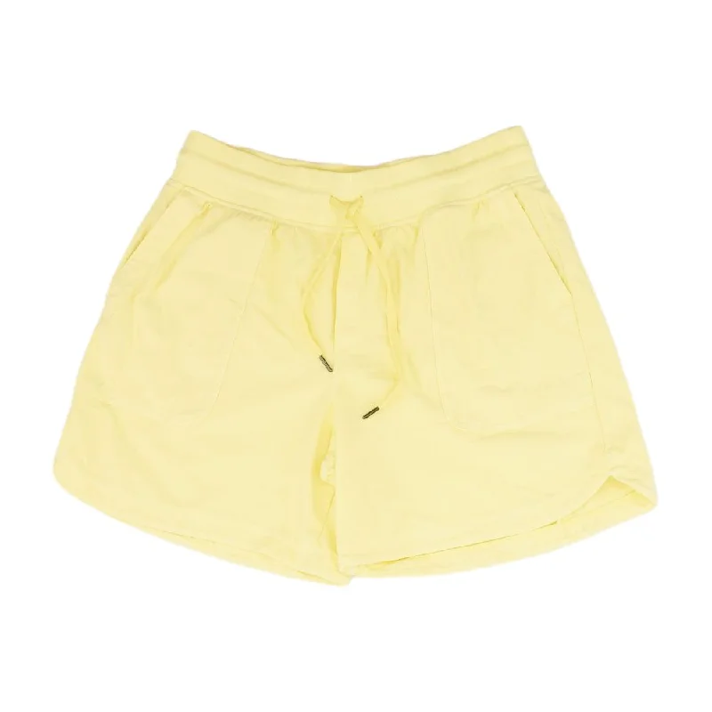 Yellow Solid Active Shorts