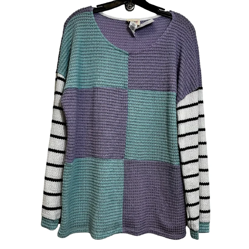 Top Long Sleeve By Bibi In Purple, Size: M