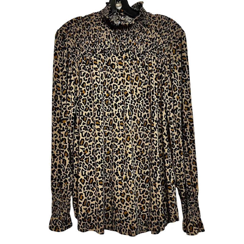 Top Long Sleeve By Clothes Mentor In Animal Print, Size: M