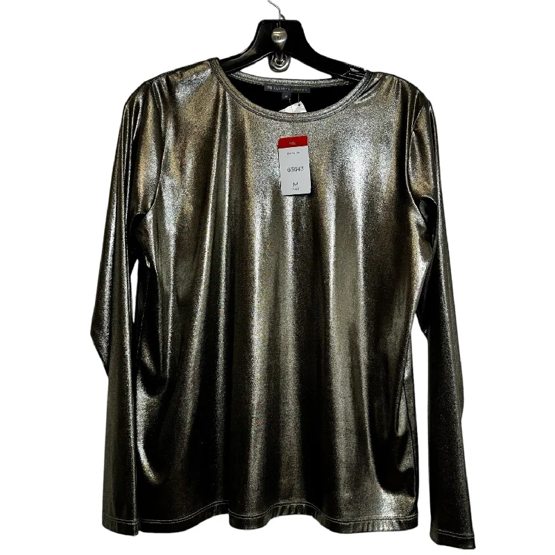 Top Long Sleeve By Clothes Mentor In Metallic, Size: M