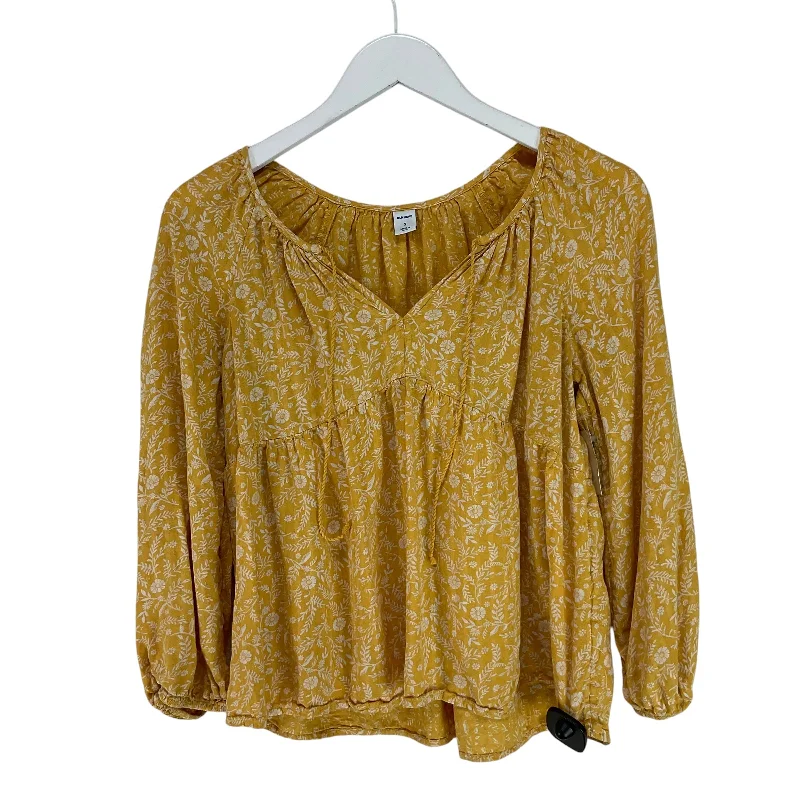 Top Long Sleeve By Old Navy In Yellow, Size: 0