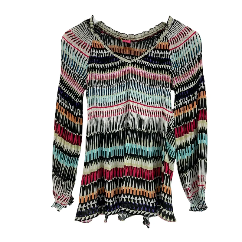 Top Long Sleeve By Sunny Leigh In Multi-colored, Size: S