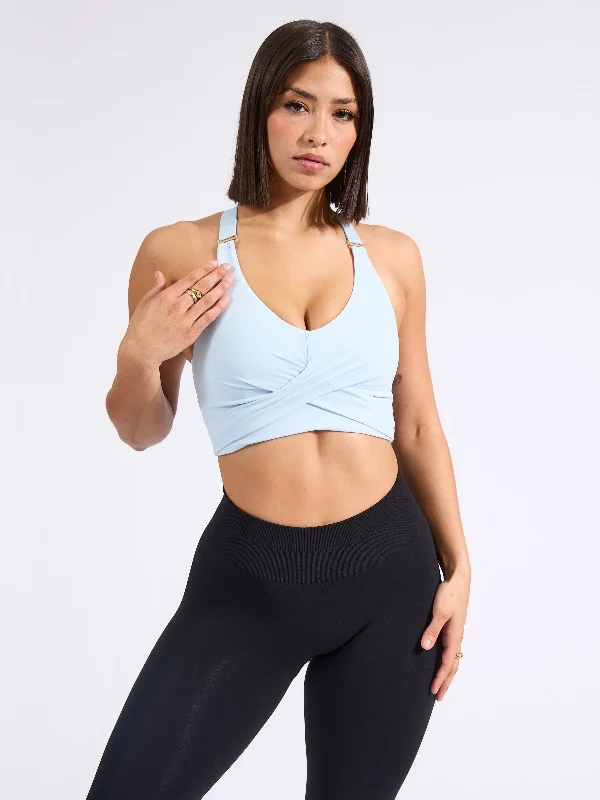 Candy Wrap Sports Bra - Blue Bubbles