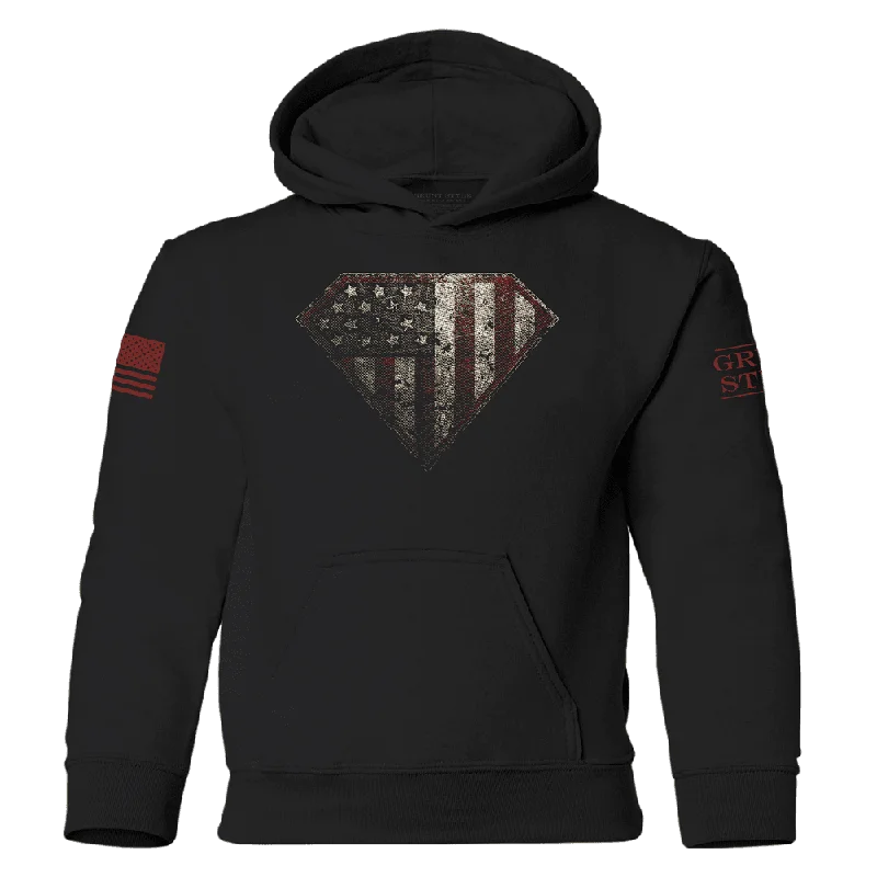 Youth Super Patriot Hoodie - Black