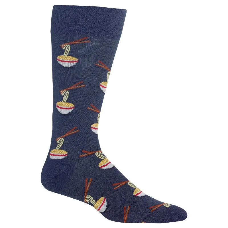 Hot Sox Mens Noodles Crew Socks