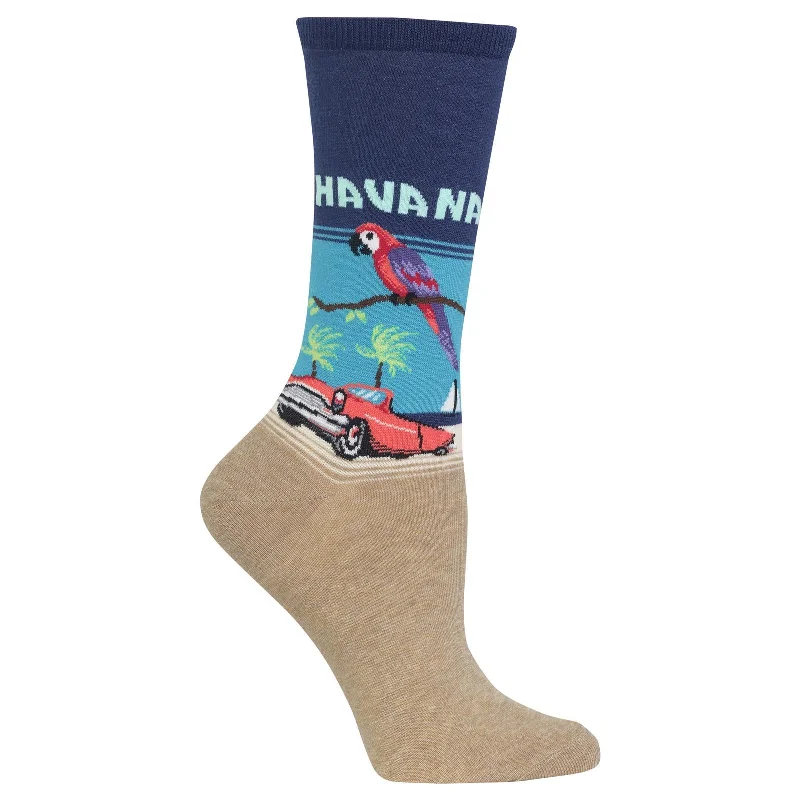 Hot Sox Womens Cuba Crew Socks