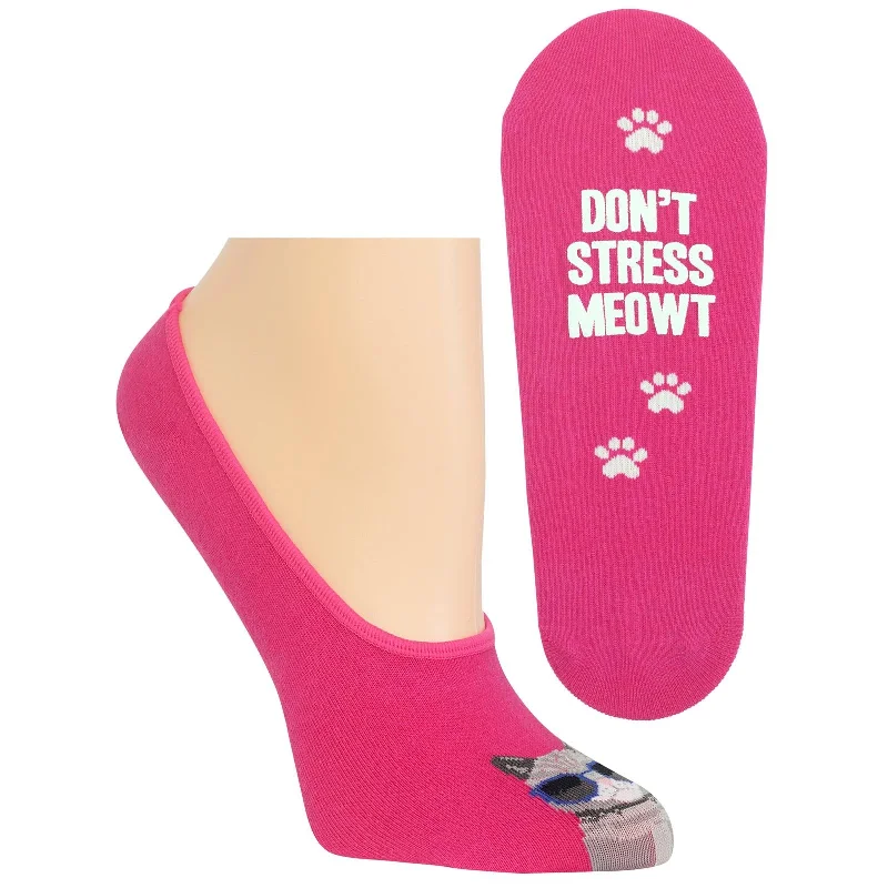 Hot Sox Womens Dont Stress Meowt Liner Socks