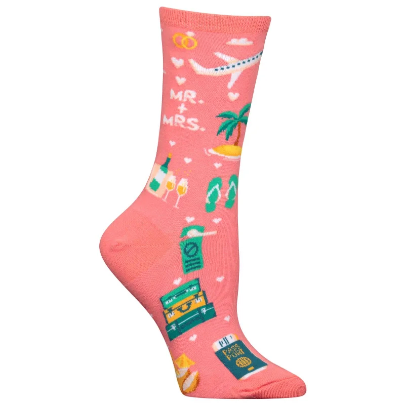 Hot Sox Womens Honeymoon Crew Socks