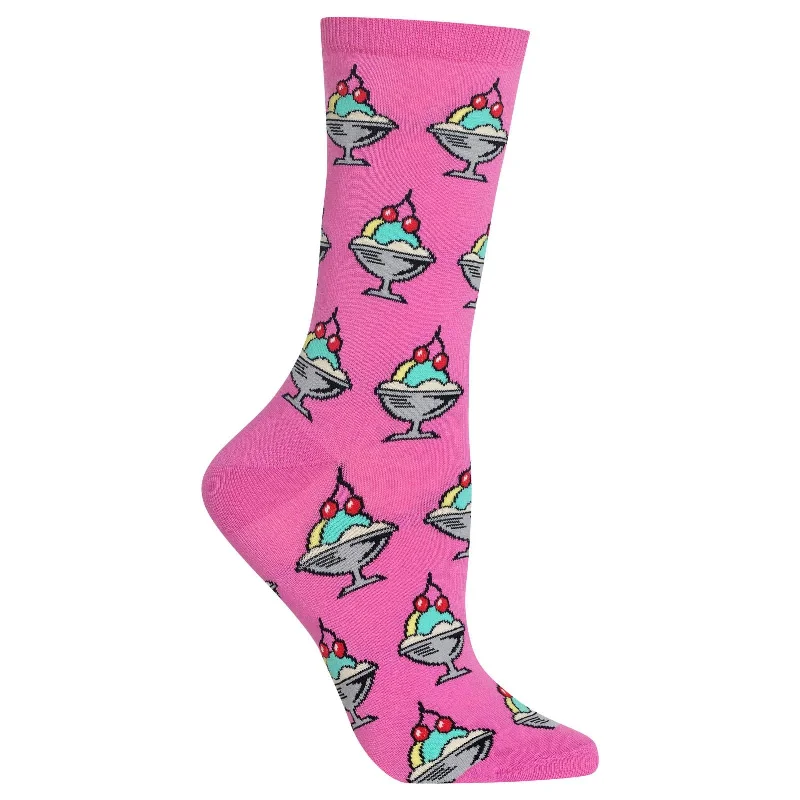 Hot Sox Womens Ice Cream Sundae Crew Socks