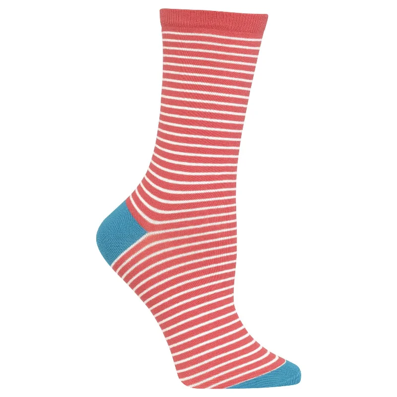 Hot Sox Womens Nautical Striped Crew Socks