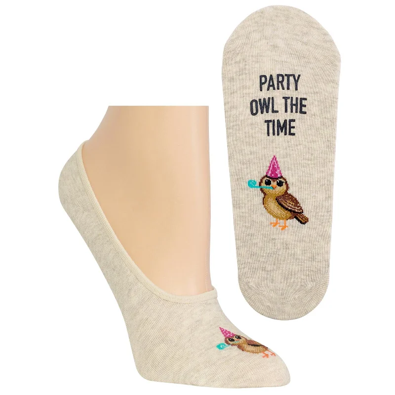 Hot Sox Womens Party Owl Liner Socks