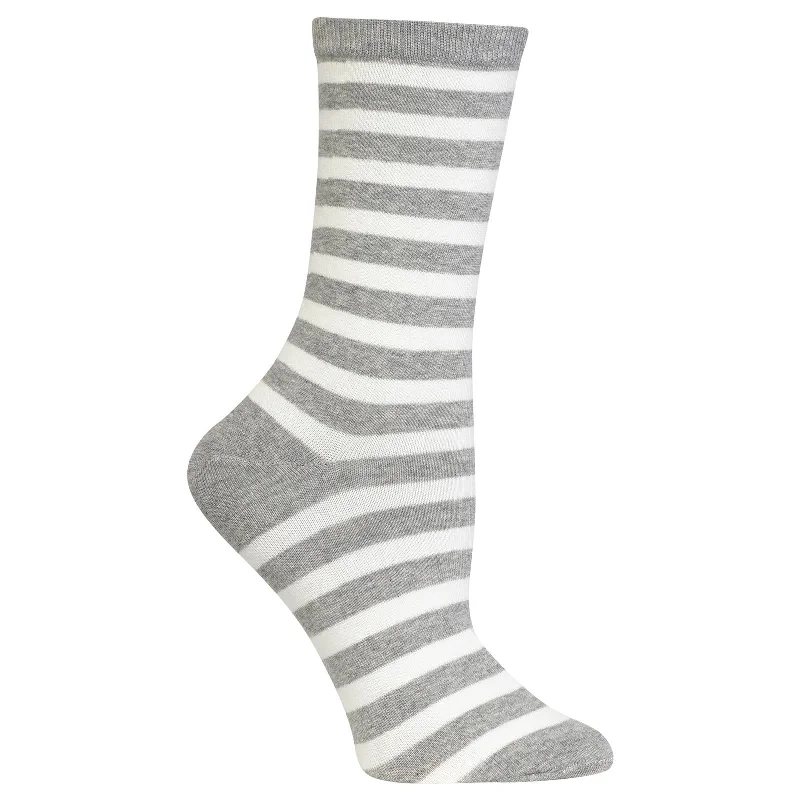 Hot Sox Womens St James Striped Crew Socks