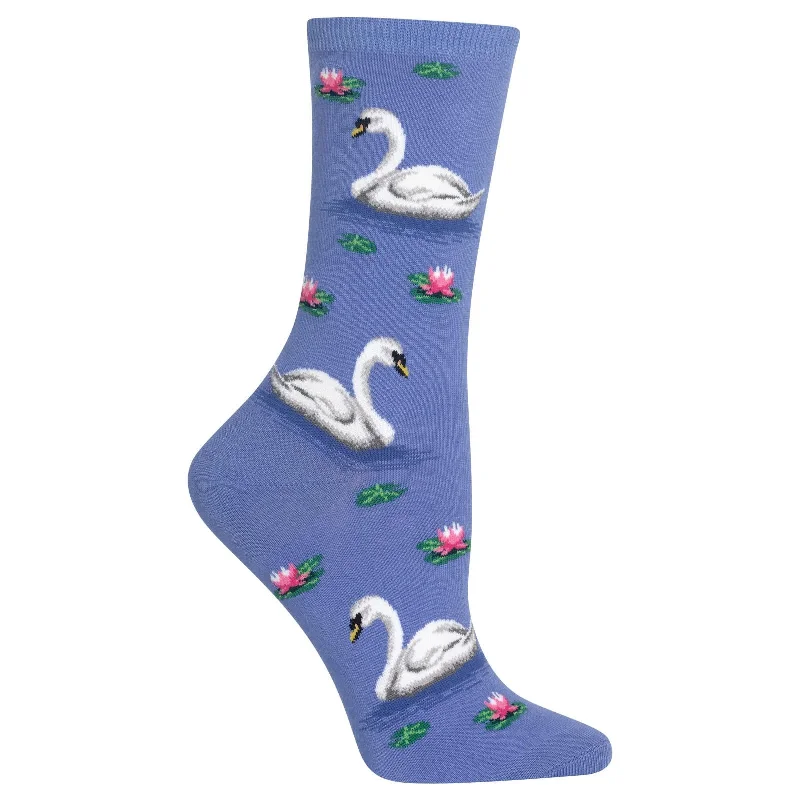 Hot Sox Womens Swans Crew Socks